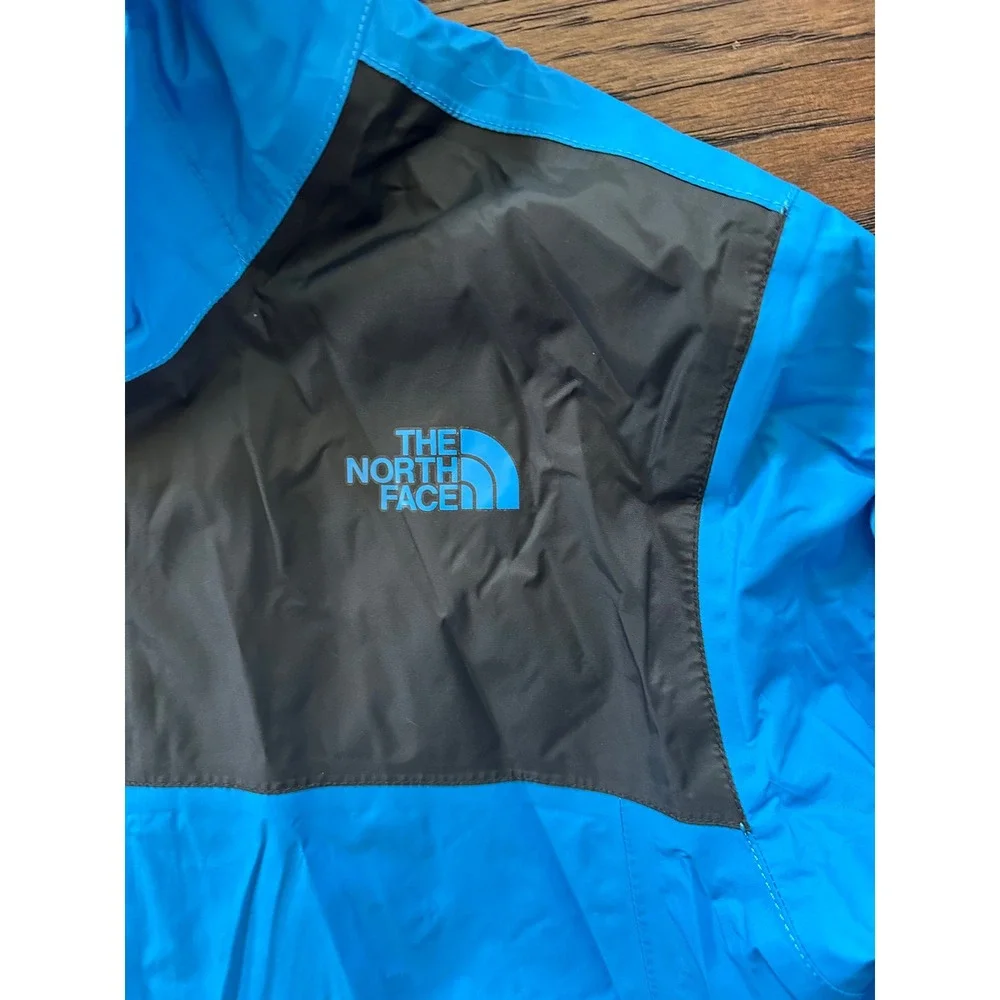 The North Face Boys XL 18/20 Resolve Reflective Rain Jacket Blue Black Hooded